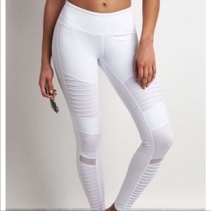 Alo Yoga XXS White Moto Legging Full Length